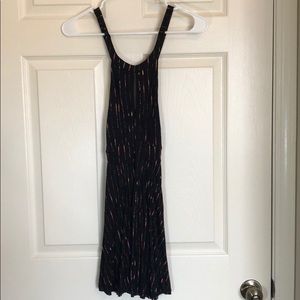 Crisscross strappy skater romper